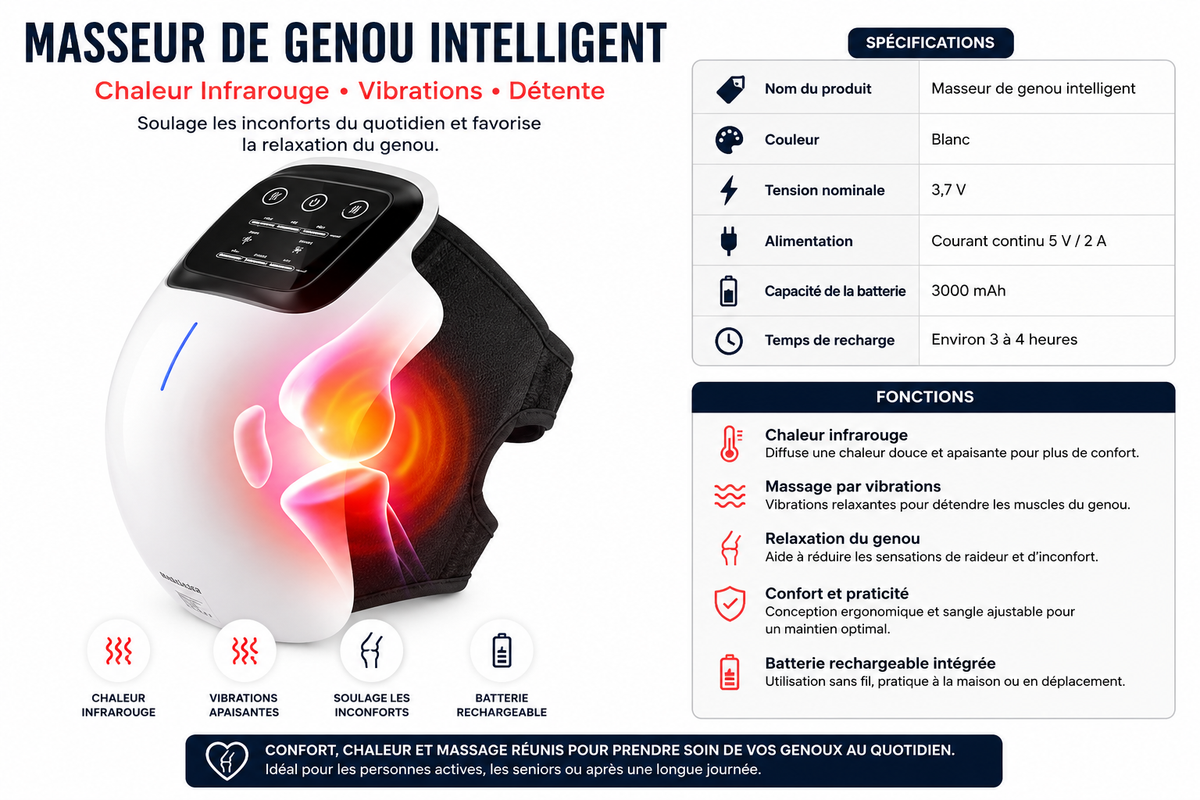 Masseur KneeRelief pour jambes et genoux