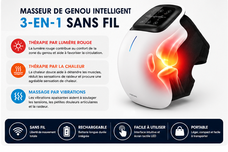 KneeRelief – Masseur pour jambes et genoux