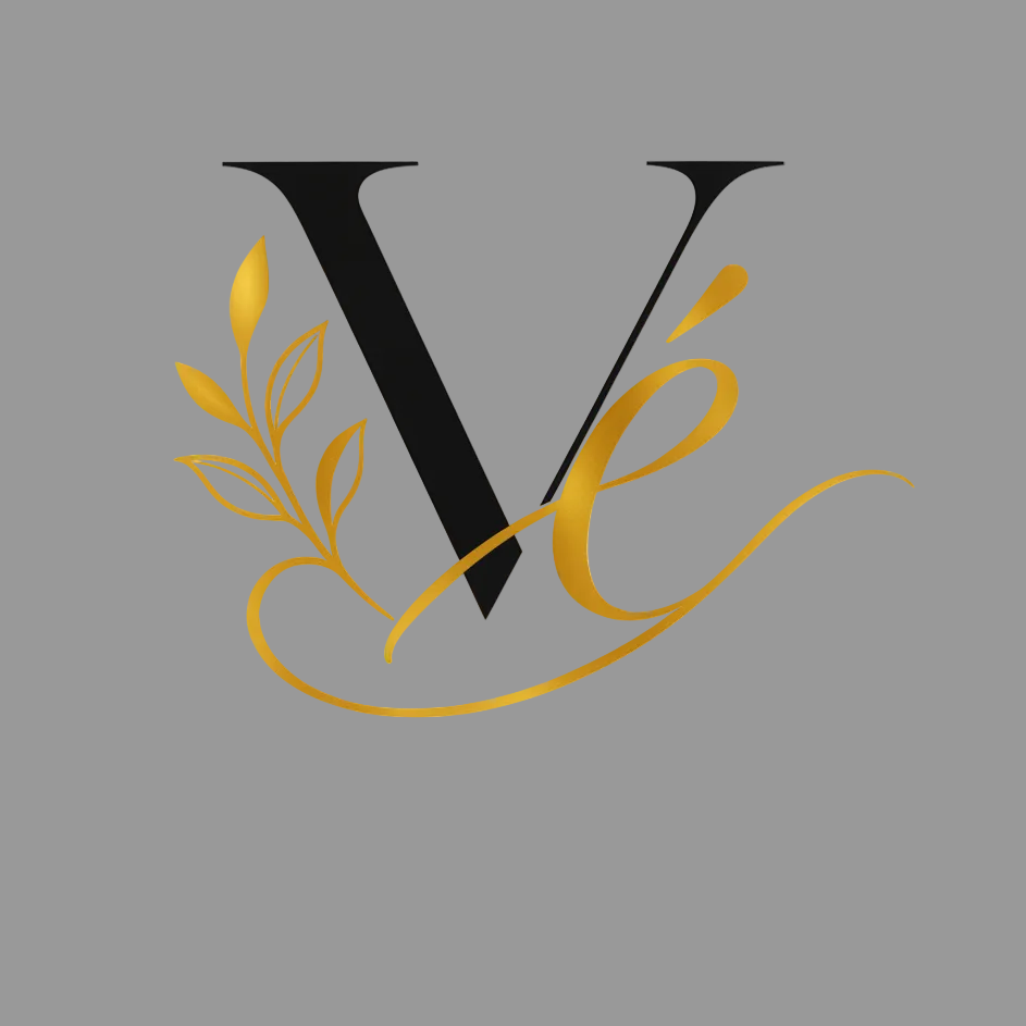 Favicon Vé - V noir et é doré